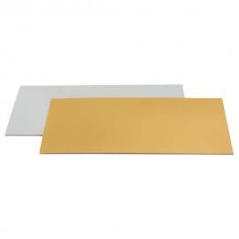 Tårtbrickor Guld & Silver Rektangulär 30 cm 100-pack