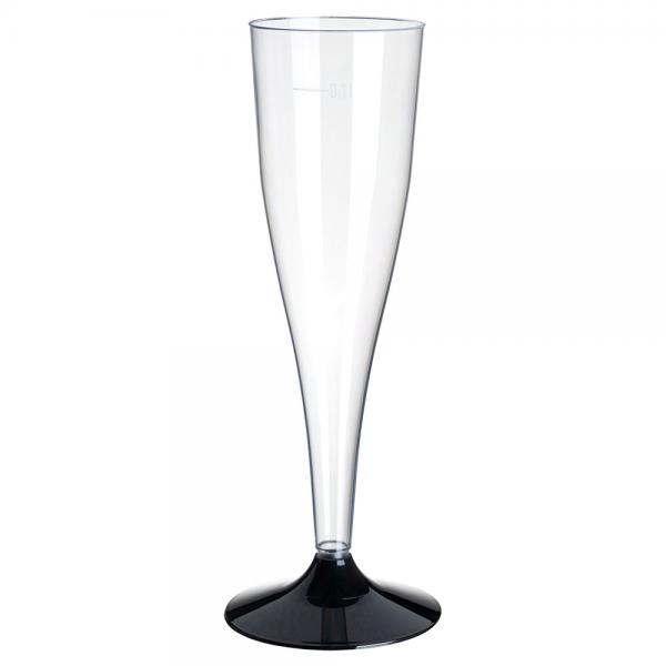 Champagneglas Transparent/Svart 20-pack