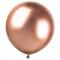 Stora Runda Roseguld Chrome Ballonger