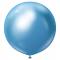 Blå Stora Chrome Latexballonger