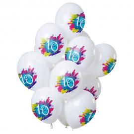Color Splash 10-års Ballonger Latex