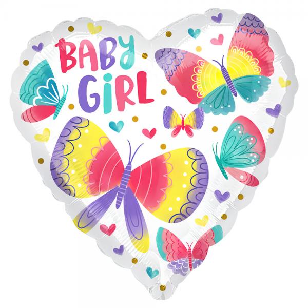 Baby Girl Folieballong Fjrilar