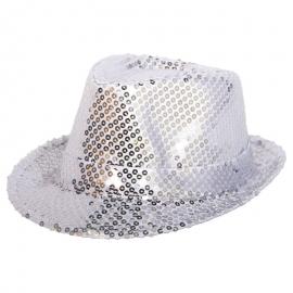 Trilby Hatt Silverpaljetter