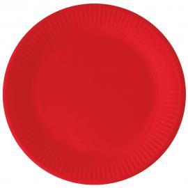 Röda Papptallrikar Solid Color