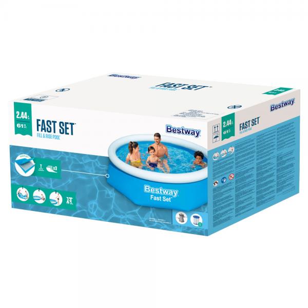 Bestway Uppblsbar Pool med Filter Fast Set