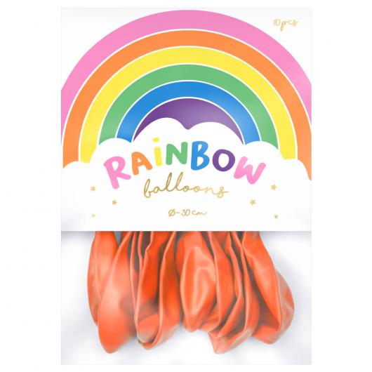 Rainbow Latexballonger Metallic Orange