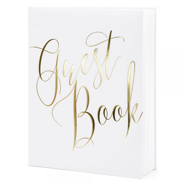 Gstbok Guest Book Vit och Guld