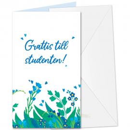 Grattiskort Student Blommor