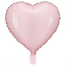 Folieballong Hjärta ljusrosa