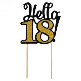 Hello 18 Tårtdekoration