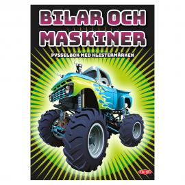 Bilar och Maskiner Pysselbok med Stickers