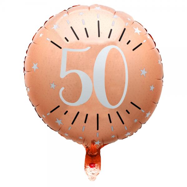 50 rs Folieballong Birthday Party Roseguld
