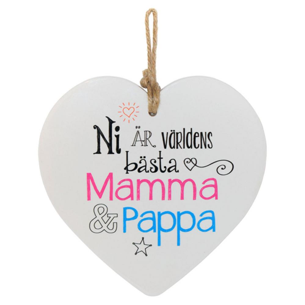 Keramikhjärta Mamma och Pappa - Partyhallen.se