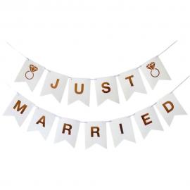 Just Married DIY Flaggirlang