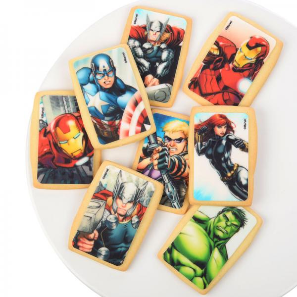 Muffins- och Trtbilder The Avengers Sockerpasta