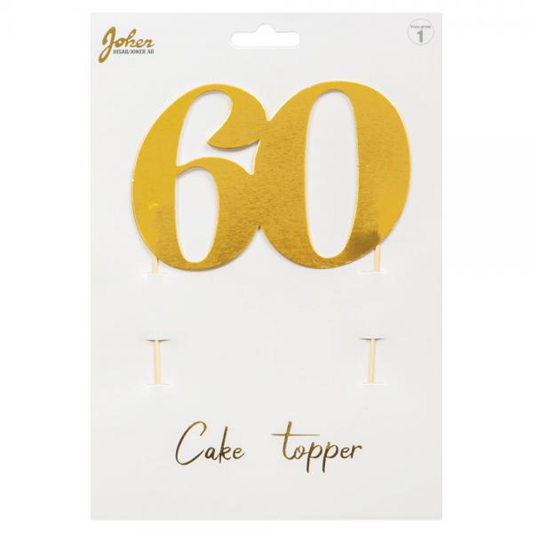 Cake Topper Guld 60