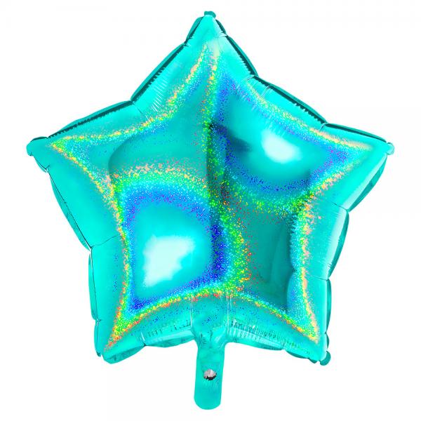 Holografisk Folieballong Stjrna Tiffany Bl