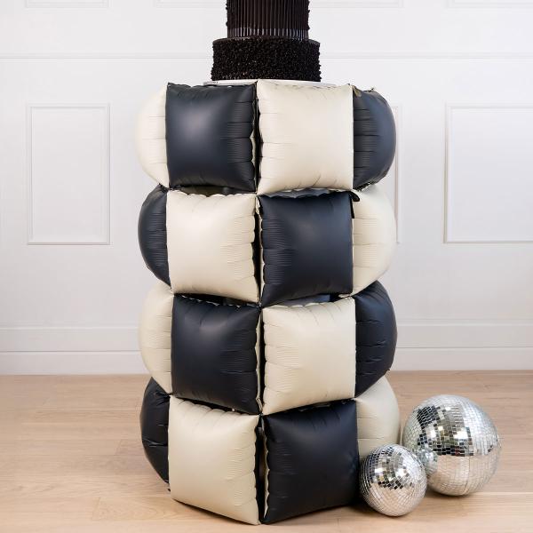 Kuddballonger Svart/Beige 4-pack