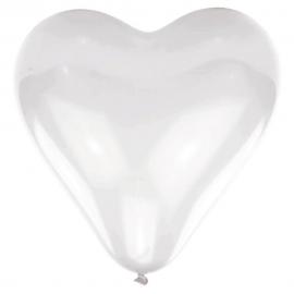 Hjärtformade Latexballonger Vit