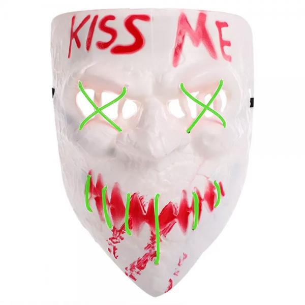 Kiss Me Mask LED Ljusgrn