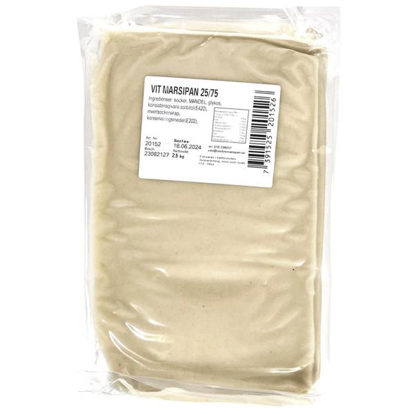 Marsipan Vit Ofrgad 2,5 kg