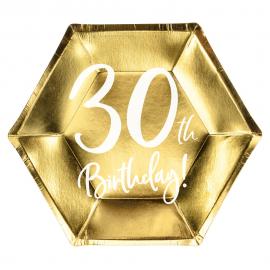30th Birthday Assietter Guld