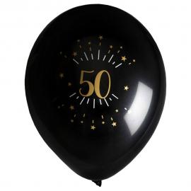 Ballonger 50 År Birthday Party Guld