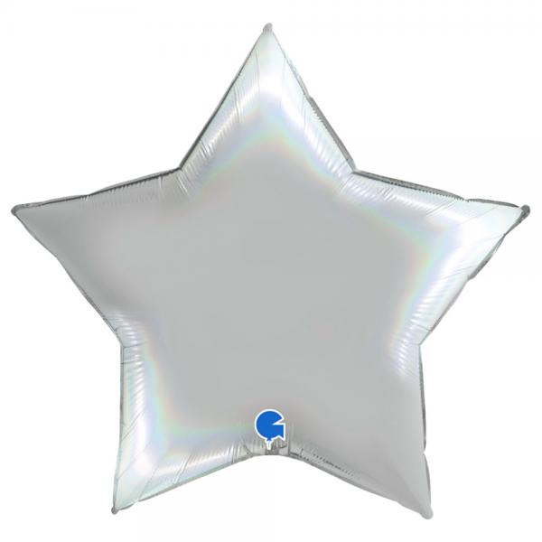 Stor Ballong Stjrna Holografisk Platinum Pure
