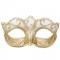 Vit och Guld Mask med Gulddetaljer