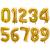 Sifferballong Metallic Guld