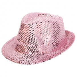 Trilby Hatt Rosapaljetter