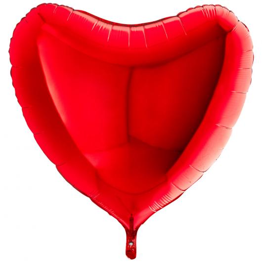 Folieballong Hjärta Röd XL