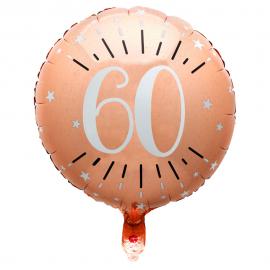 60 Års Folieballong Birthday Party Roseguld