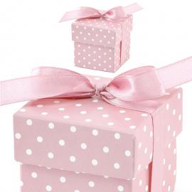 Baby Shower Presentaskar Rosa Polka Dot