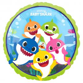 Rund Folieballong Baby Shark