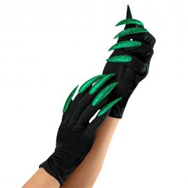 Handskar med Gröna Naglar