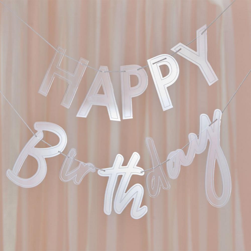 Happy birthday Girlang Pärlemo Kursivstil