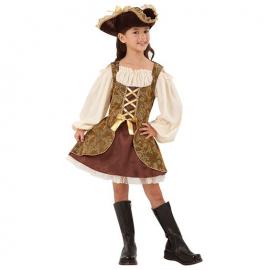 Gyllene Piratklänning Barn Maskeraddräkt