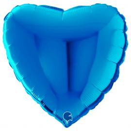 Hjärta Folieballong Blå