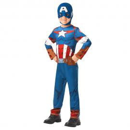 Captain America Maskeraddräkt Barn Large