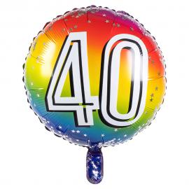Folieballong Regnbåge 40 år