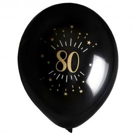 Ballonger 80 År Birthday Party Guld