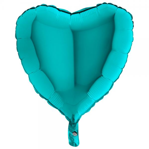 Folieballong Hjrta Tiffany Bl