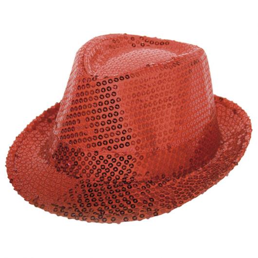 Röd Trilby Hatt