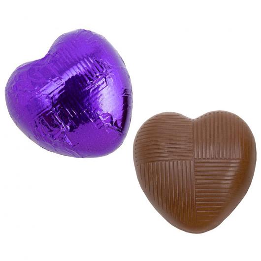 Chokladhjärtan i Lila Folie 1kg