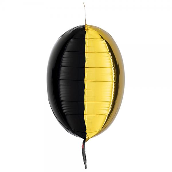 Kuddballonger Guld/Svart 4-pack
