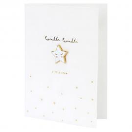 Twinkle Twinkle Little Star Kort med Brosch