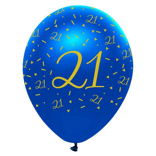 21 År Latexballonger Marinblå