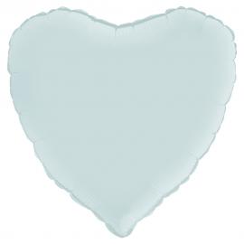 Hjärtballong Satin Pastellblå