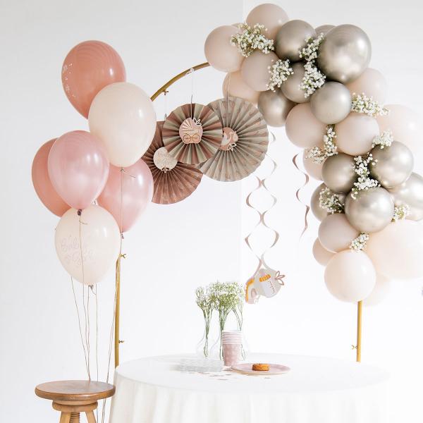 Pappersmuggar Blomning Rosabrun 8-pack